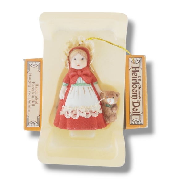 JASCO Heirloom Doll Lil Chimers LITTLE RED RIDING HOOD Ornament & Box 3” - Picture 4 of 5